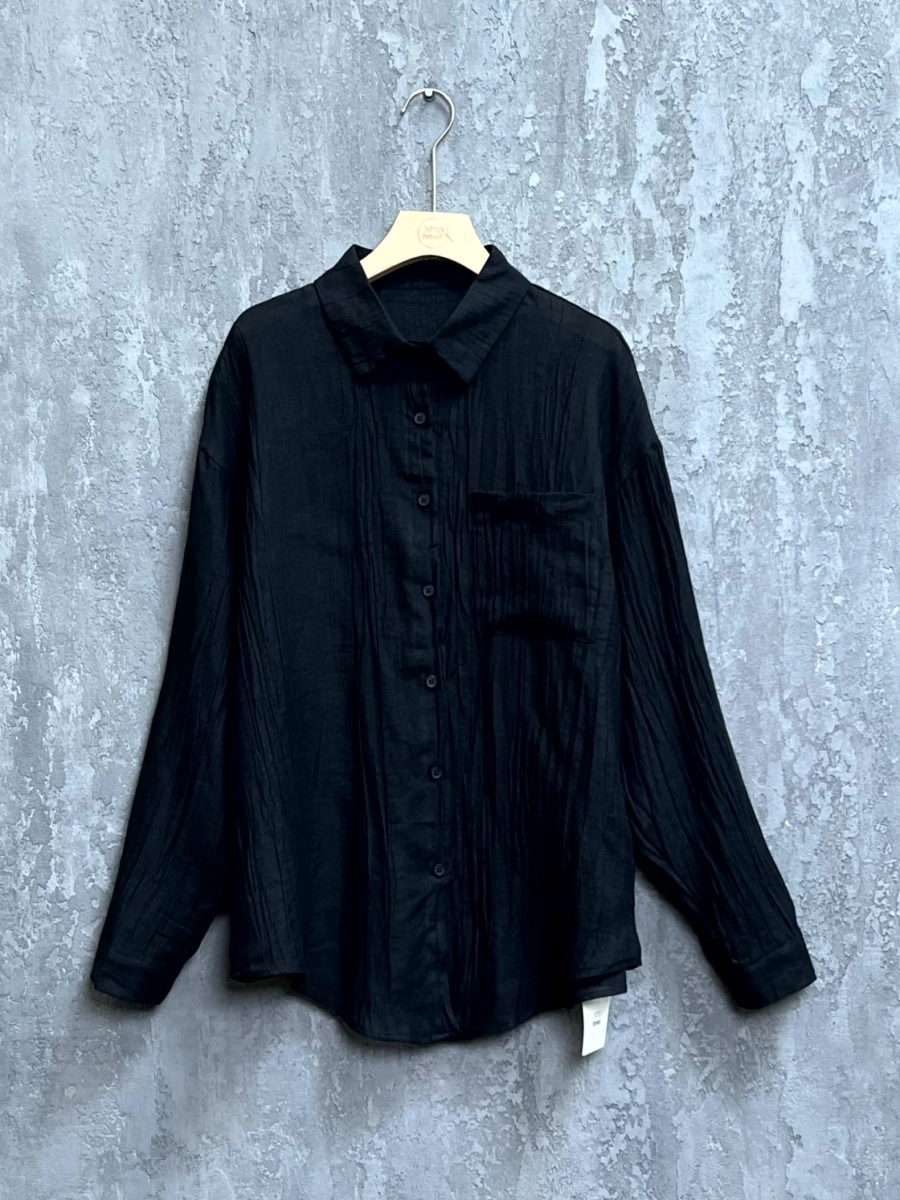 Рубашка из Рами Размер 48-56 ,арт. 25001 (черный) Уценка фото 1