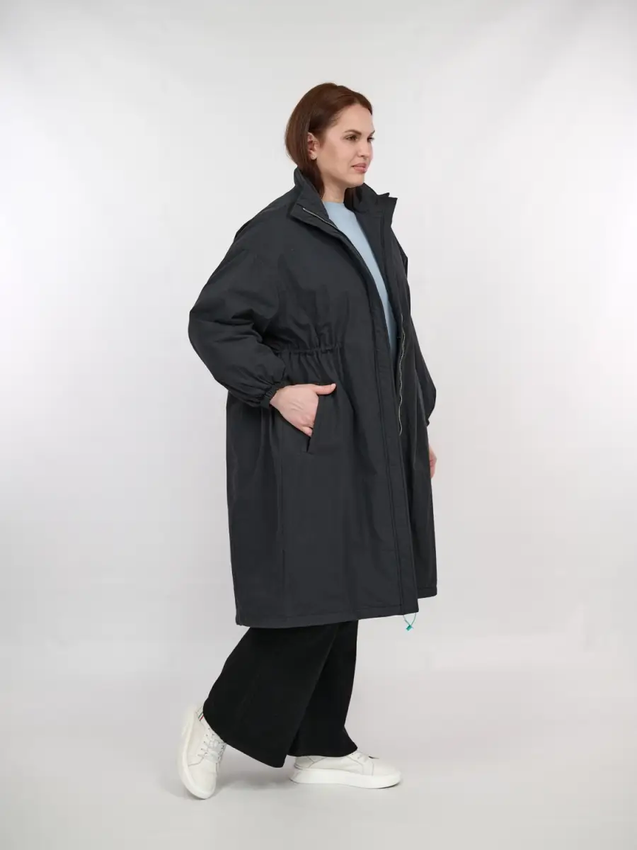 Плащ с утепленной подкладкой 8401 Размер 54-60 фото 3