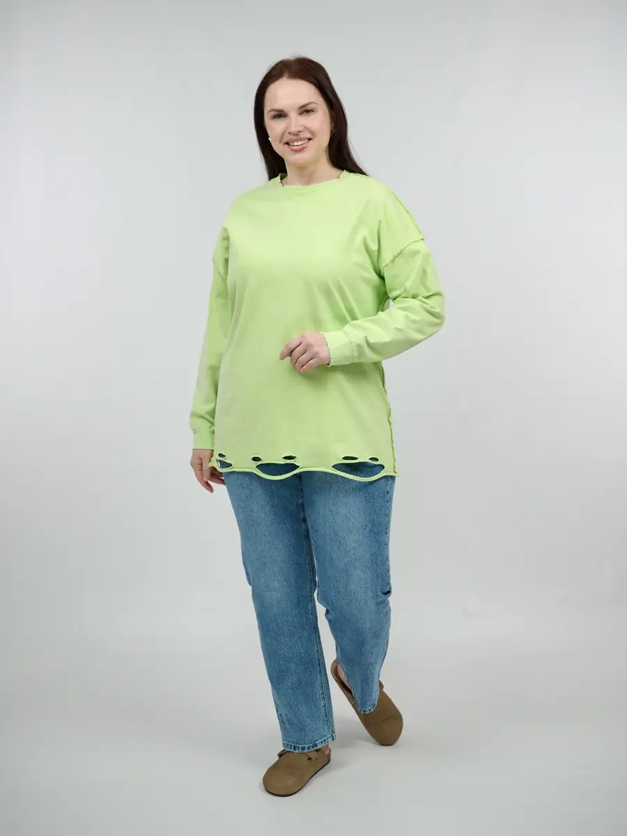 Лонгслив рваный 9938 Размер 50-56 фото 52