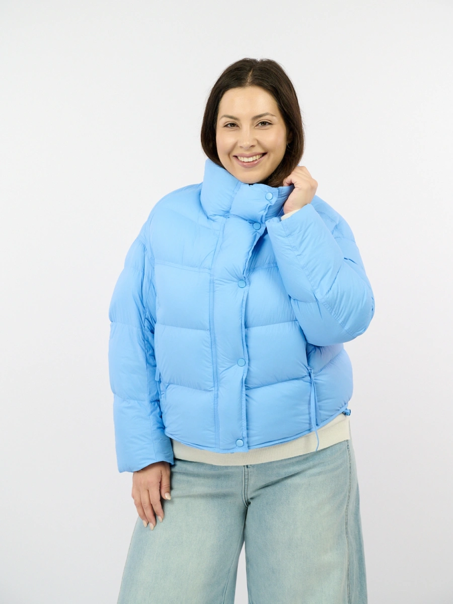 Короткий пуховик с утиным пухом, размеры 48-54 фото 7