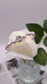 Браслет Жемчужинки с кристаллами 9108115