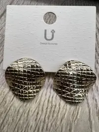 Серьги изогнутый круг Б560043