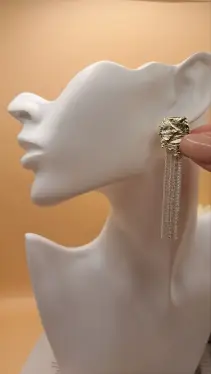 Серьги Мятое золото Б280052