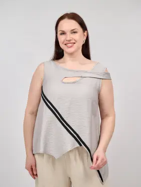 Блуза 01170 Размер 54-58(серый)