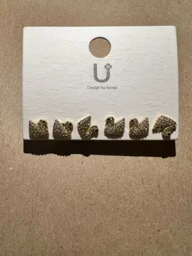 Серьги Гвоздики со стразами Набор Б710052