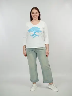 Джинсы с отворотом 36581