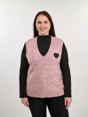 Жилет меланж 22627 Размер 50- 56