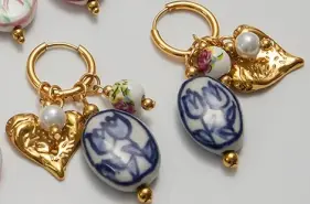 Серьги Гжель Б0228