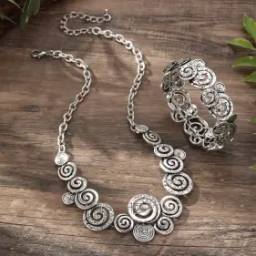 Набор колье и браслет Б0257