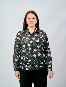 Блуза в цветочек 135-5