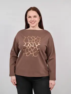 Лонгслив 249208 Размер 50-54 (шоколад)