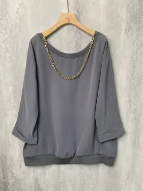 Блуза с цепью 4993