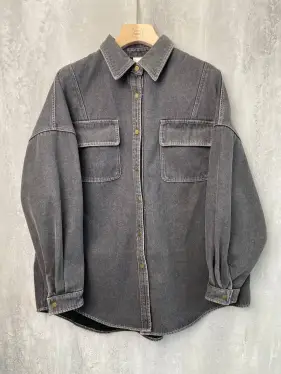 Джинсовая утеплённая рубашка