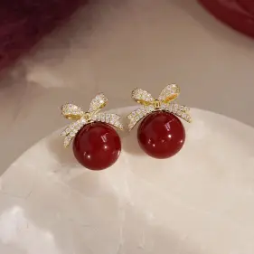 Серьги Бантики Б0060