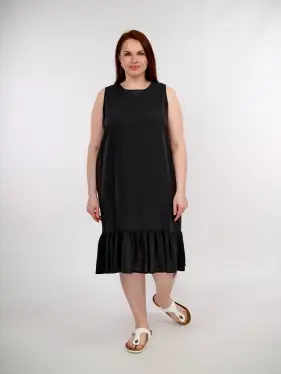 Сарафан волан лен 23300 Размер 54-58