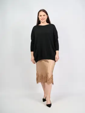 Юбка с кружевом 6292 Италия Размер 46-54