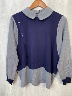 Блуза с трикотажем 789789
