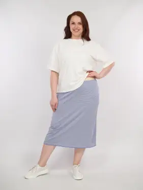 Юбка в полоску ЭттоПлюс 25416 Размер 52-58