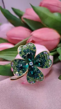 Брошь Клевер Б0010