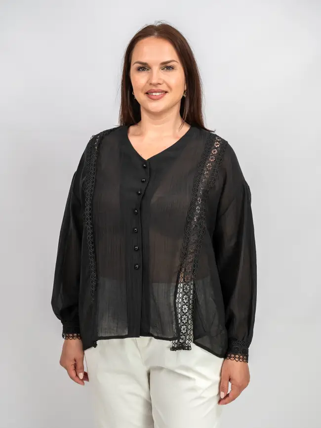 Блуза с разрезами 7704 фото 1