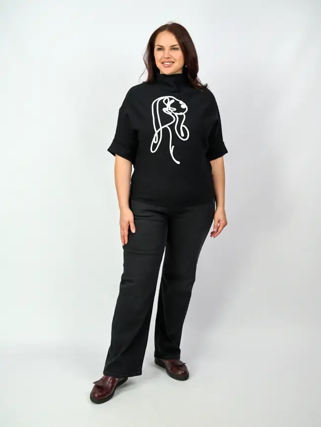 Джемпер "Девушка" 0921 Размер 46-54 фото 16