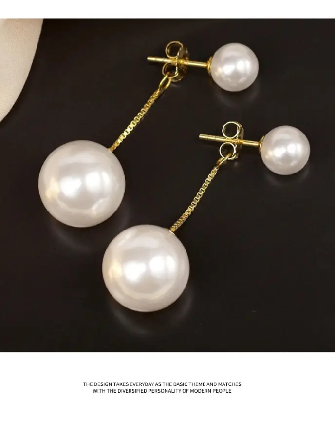 Серьги-трансформеры Жемчужные Б0061 фото 2