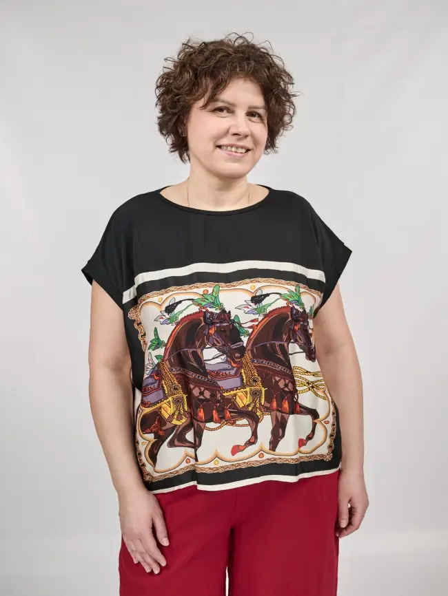 Блуза Италия 8860 Размер 50-58 фото 16