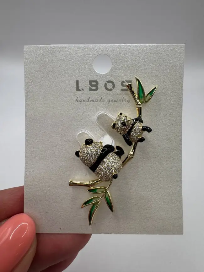 Брошь Две панды 6211983 фото 1