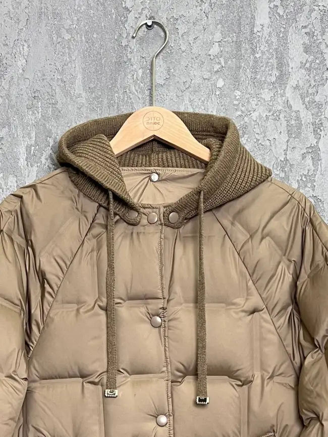 Пуховое пальто 6562 Размер 48-56 фото 52