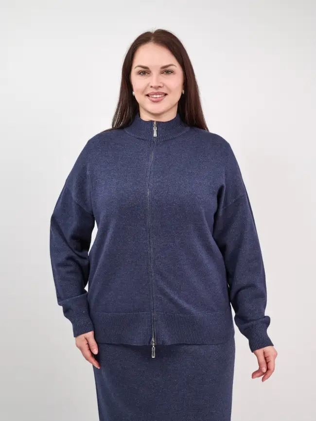 Кофта на молнии 25411 ЭттоПлюс Размер 50-58 фото 16