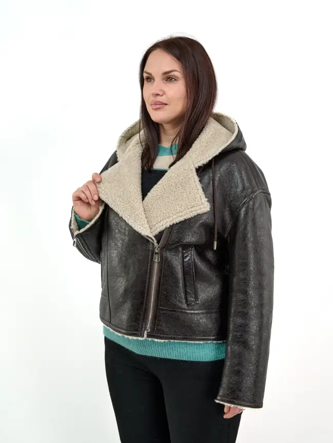 Дубленка авиатор 18926 Размер 50-54 фото 2