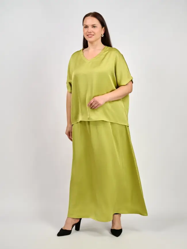 Блуза с v-вырезом ЭттоПлюс 1003 Размеры 50-58 фото 50