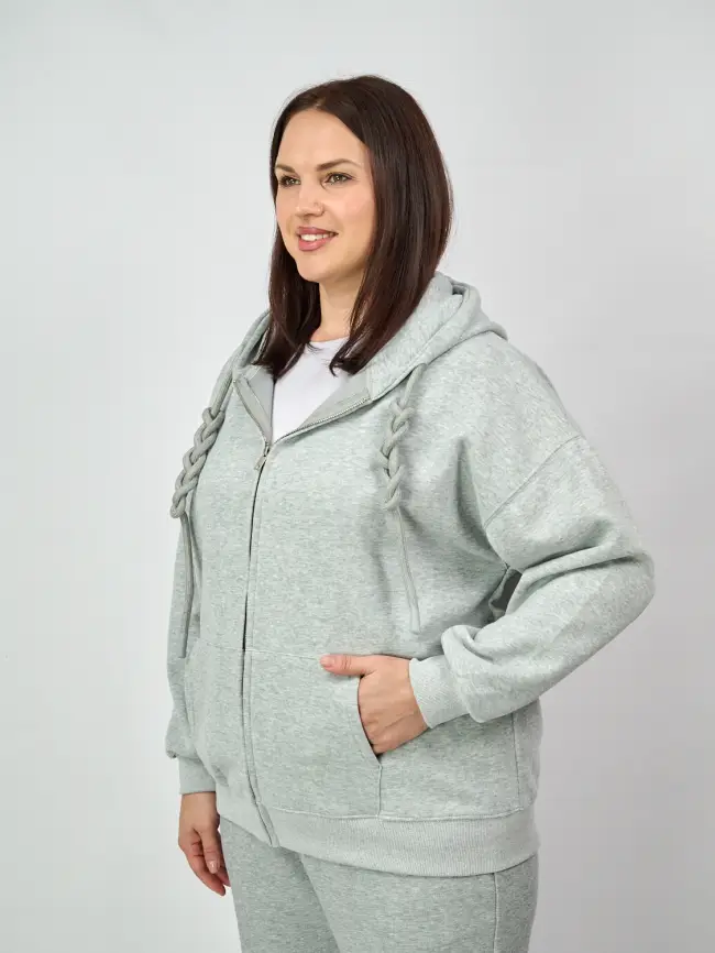 Худи зип утепленное оверсайз размер 50-58 506 фото 76