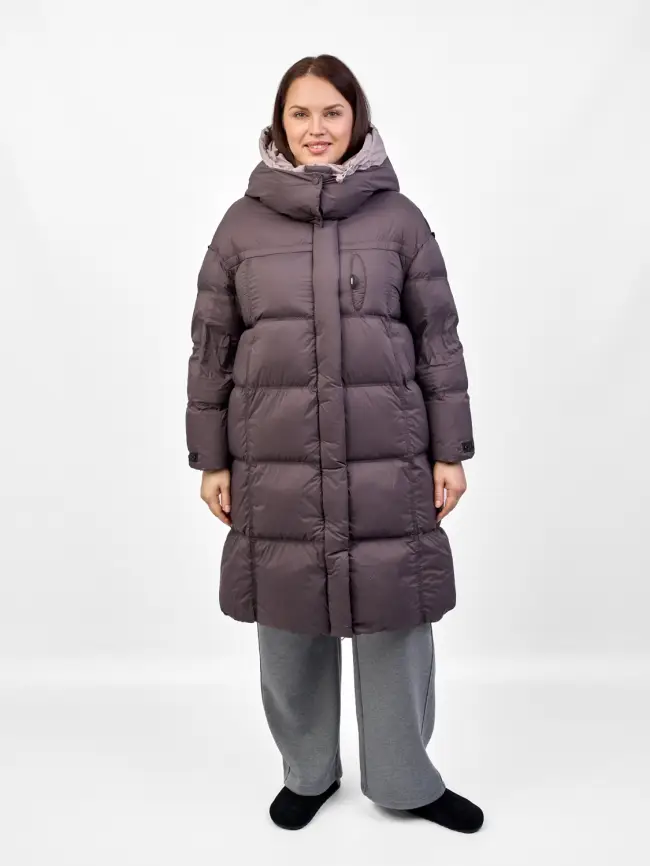 Пуховое пальто 8892 Размер 48-52 фото 20