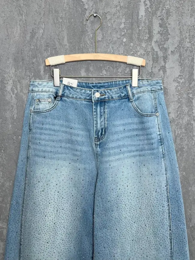 Джинсы в стразах 6788 Размеры 52-58 фото 25