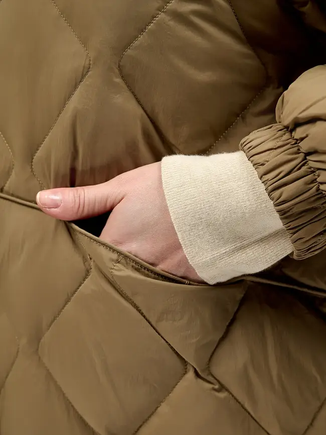 Стеганая куртка с капюшоном 8815 фото 37