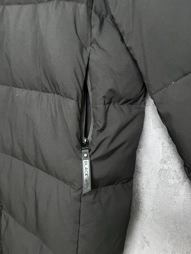 Пуховое пальто 9029 Размер 50-58(черный) фото 3