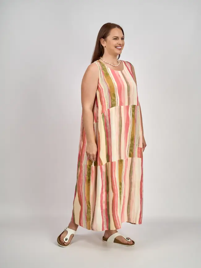 Сарафан в полоску ЭттоПлюс 0026-1 размеры 50- 62 фото 2