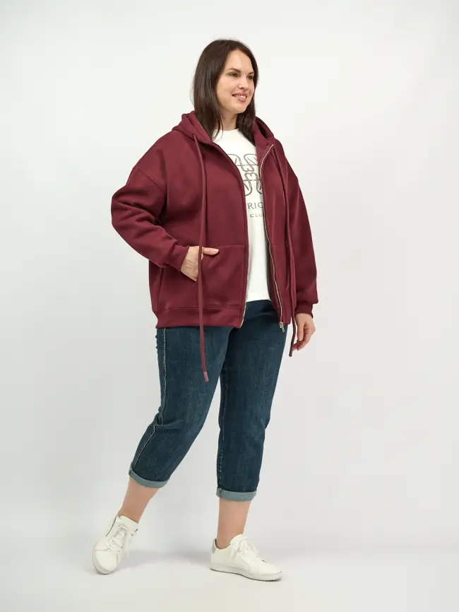 Худи зип утепленное оверсайз размер 50-58 506 фото 26