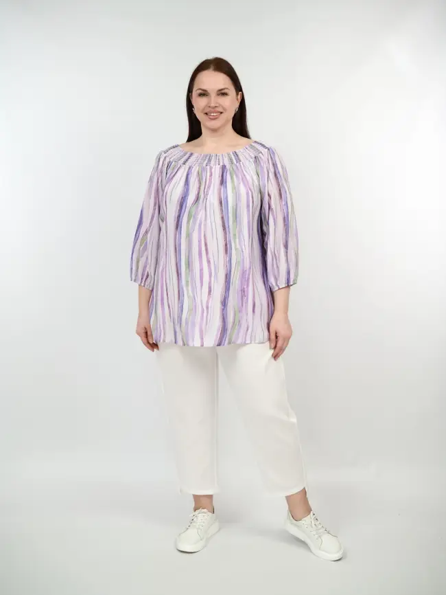 Блуза ЭттоПлюс 34187 Размер 52-58 фото 16