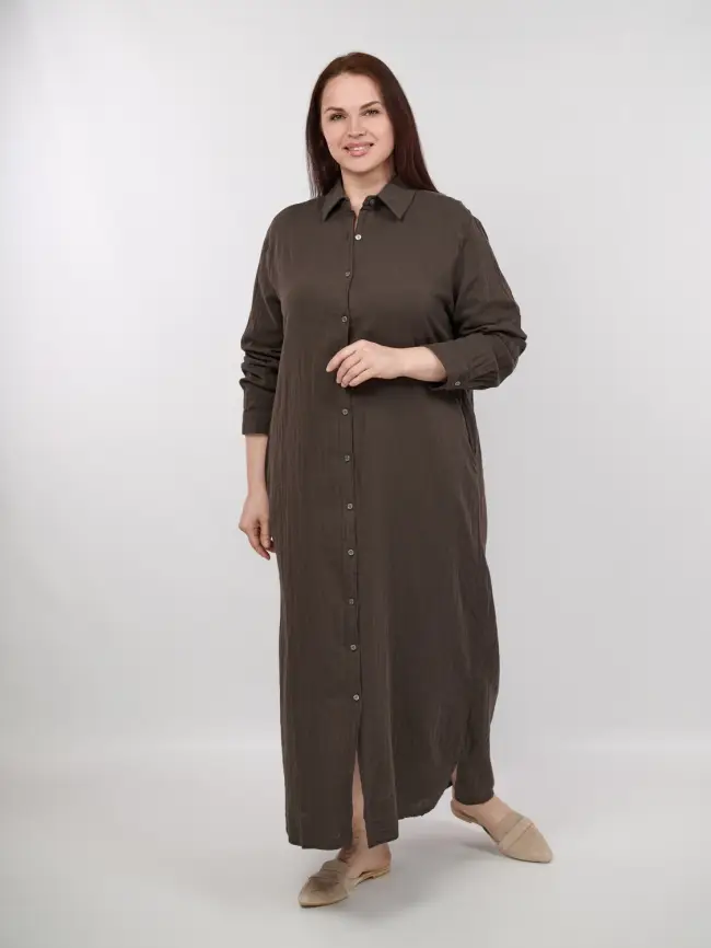 Платье рубашка ЭттоПлюс 261505 Размер 50-58 фото 4