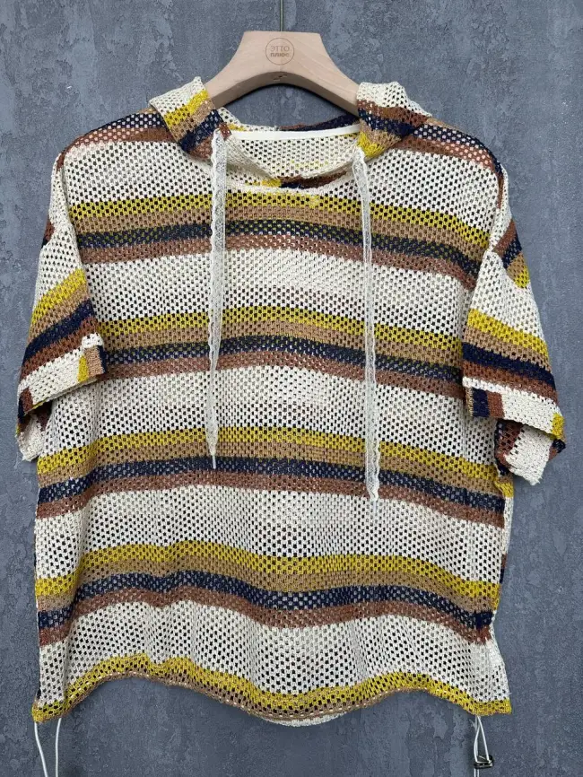 Толстовка сетка с капюшоном 87063 фото 1