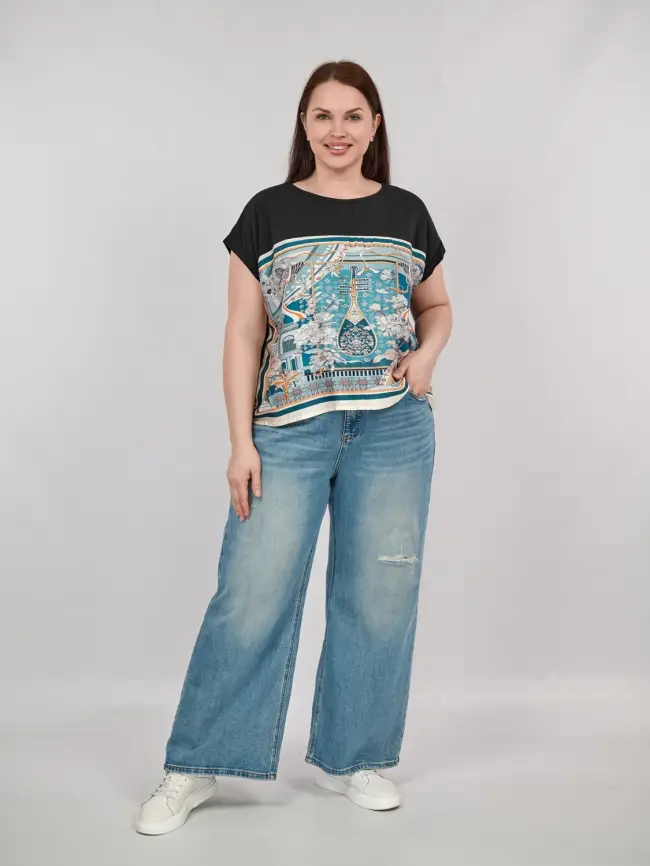 Блуза Италия 8860 Размер 50-58 фото 29