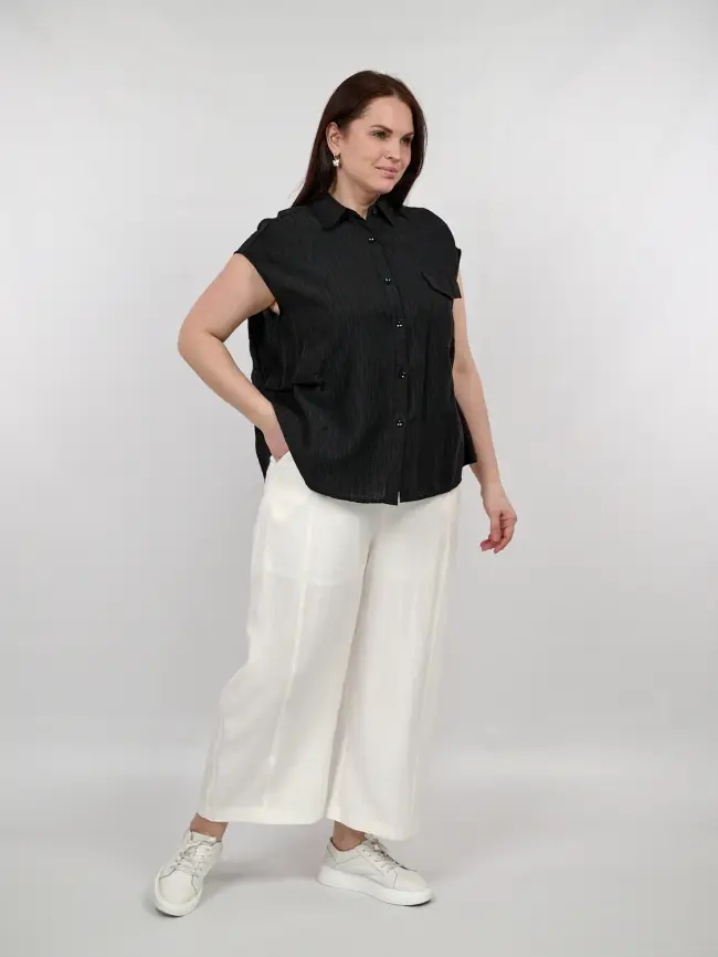 Брюки палаццо 38317 размер 54- 58 фото 4