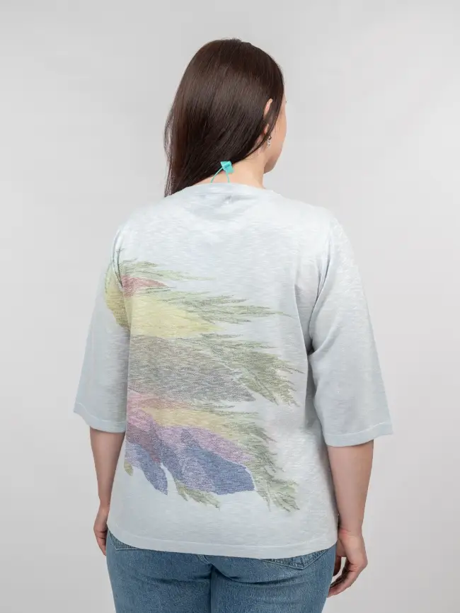 Джемпер облегченный с принтом 1006 Размер 50-58 фото 60