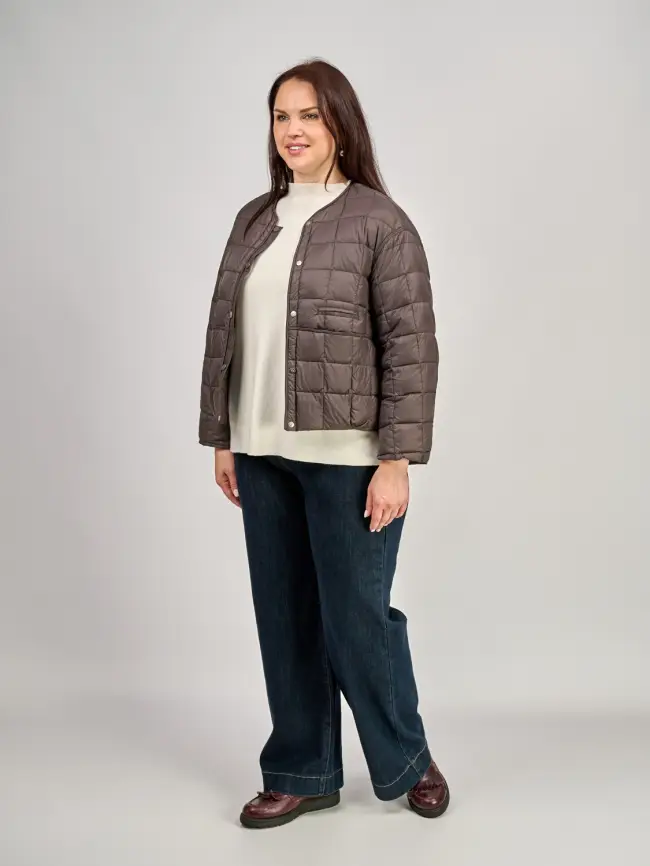 Куртка пух легкая размер 44-52 8176 фото 4