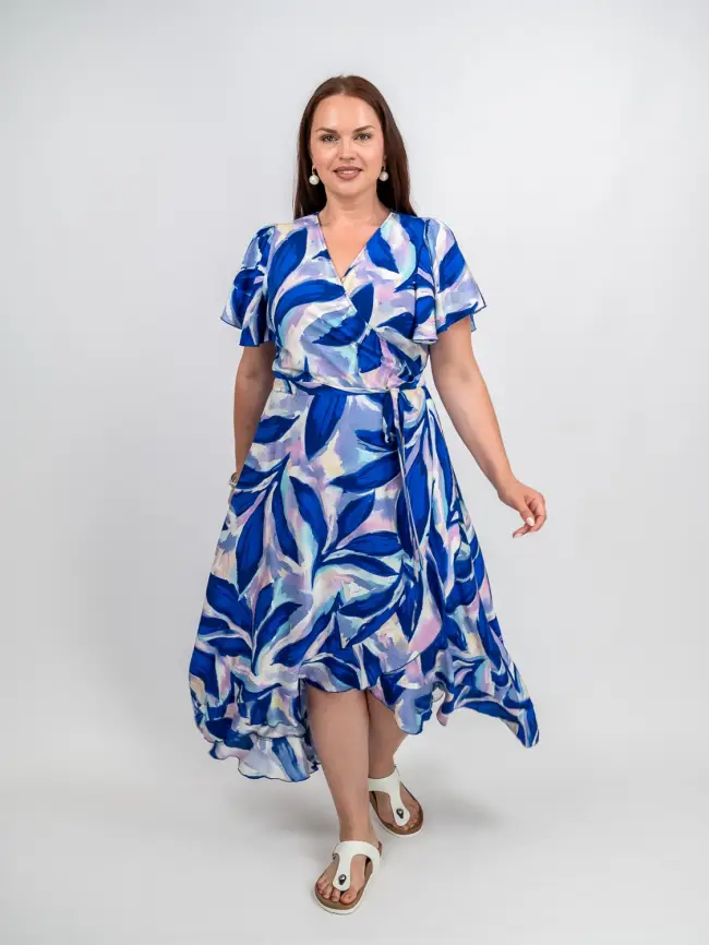 Платье на запахе ЭттоПлюс 044 размеры 48 - 58 фото 40