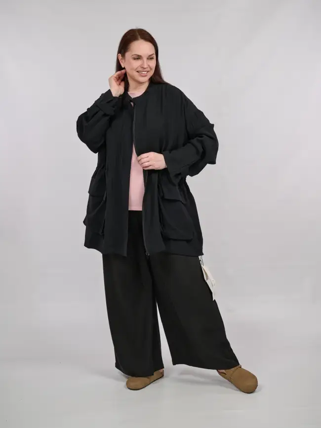 Тренч на молнии свободного кроя 250025 Размер 56-60 фото 4