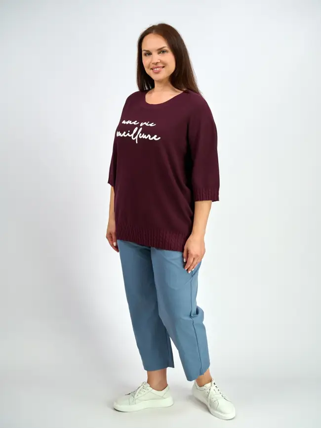 Джемпер облегченный ЭттоПлюс 25414-1 Размер 54-60 фото 3