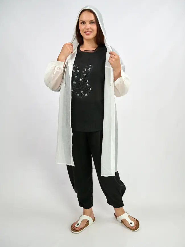 Пыльник рубашка удлиненный 9087 Размер 50-58 фото 38